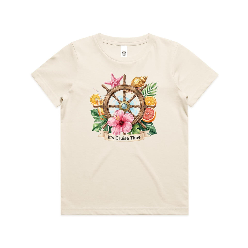 It's Cruise Time Kids Cruise T-shirt Ecru Kids Cruise T-shirt Cruise Printed In Australia