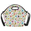 Ladybugs And Rainbows Neoprene Lunch Bag/Large (Model 1669) One Size Neoprene Lunch Bag animal Printed Offshore