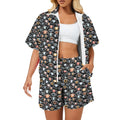 Eyes On Black Women's Windbreaker Short Set 2XL Women's Windbreaker Short Set Printed Offshore