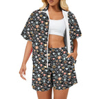 Eyes On Black Women's Windbreaker Short Set 2XL Women's Windbreaker Short Set Printed Offshore