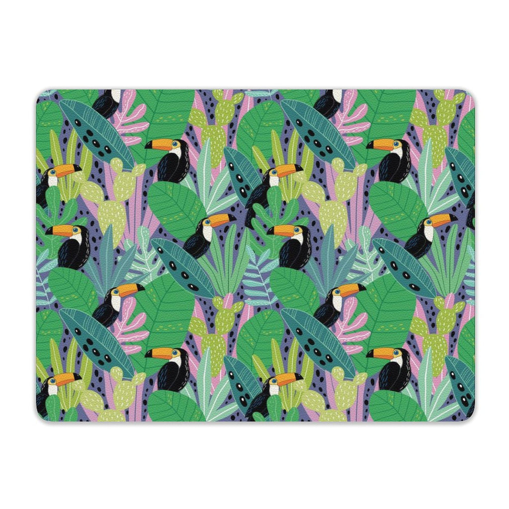 Bright Toucan Leather Mouse Pad Leather Mouse Pad animal Printed Offshore