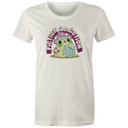 Fiction Addiction - Womens T-shirt Natural Womens T-shirt Printed In Australia Reading