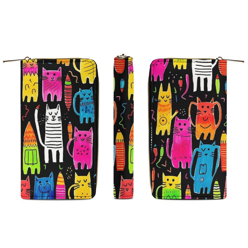 Colourful Cats -  PU Leather Wallet