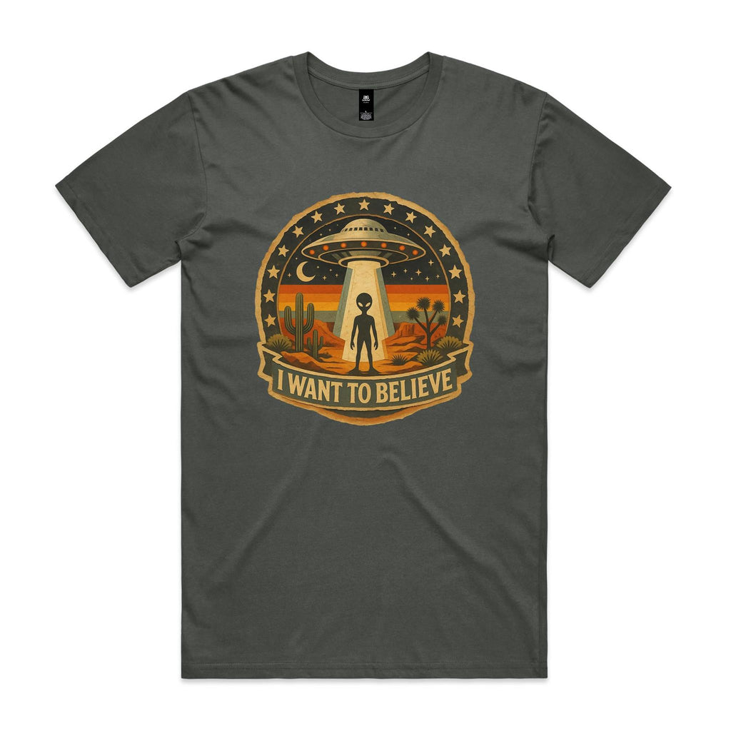 I Want To Believe Vintage UFO Men's AS Colour T-shirt
