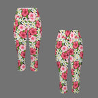 Hibiscus Women's High Waist Pocket Capri Yoga Leggings Women's High Waist Capri Yoga Leggings Plants Printed Offshore