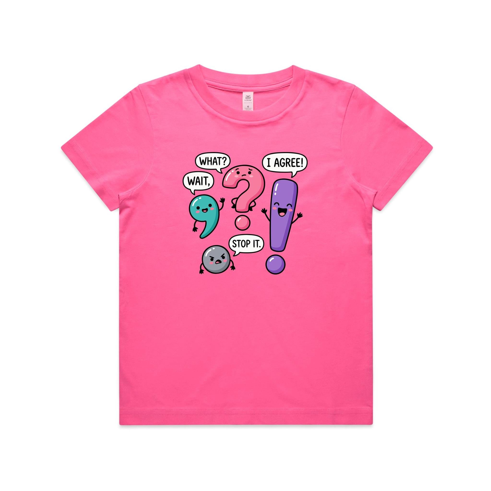 Funny Punctuation Kids AS Colour T-shirt