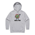 Cell-fie Cell Selfie Women's AS Colour Hoodie Grey Marle Womens Hoodie Printed In Australia Science