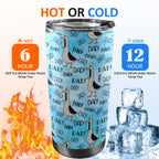 Dad Seagull - 20oz Mobile Tumbler with Lid (Black Lock) 20oz Travel Mug animal Dad Printed Offshore