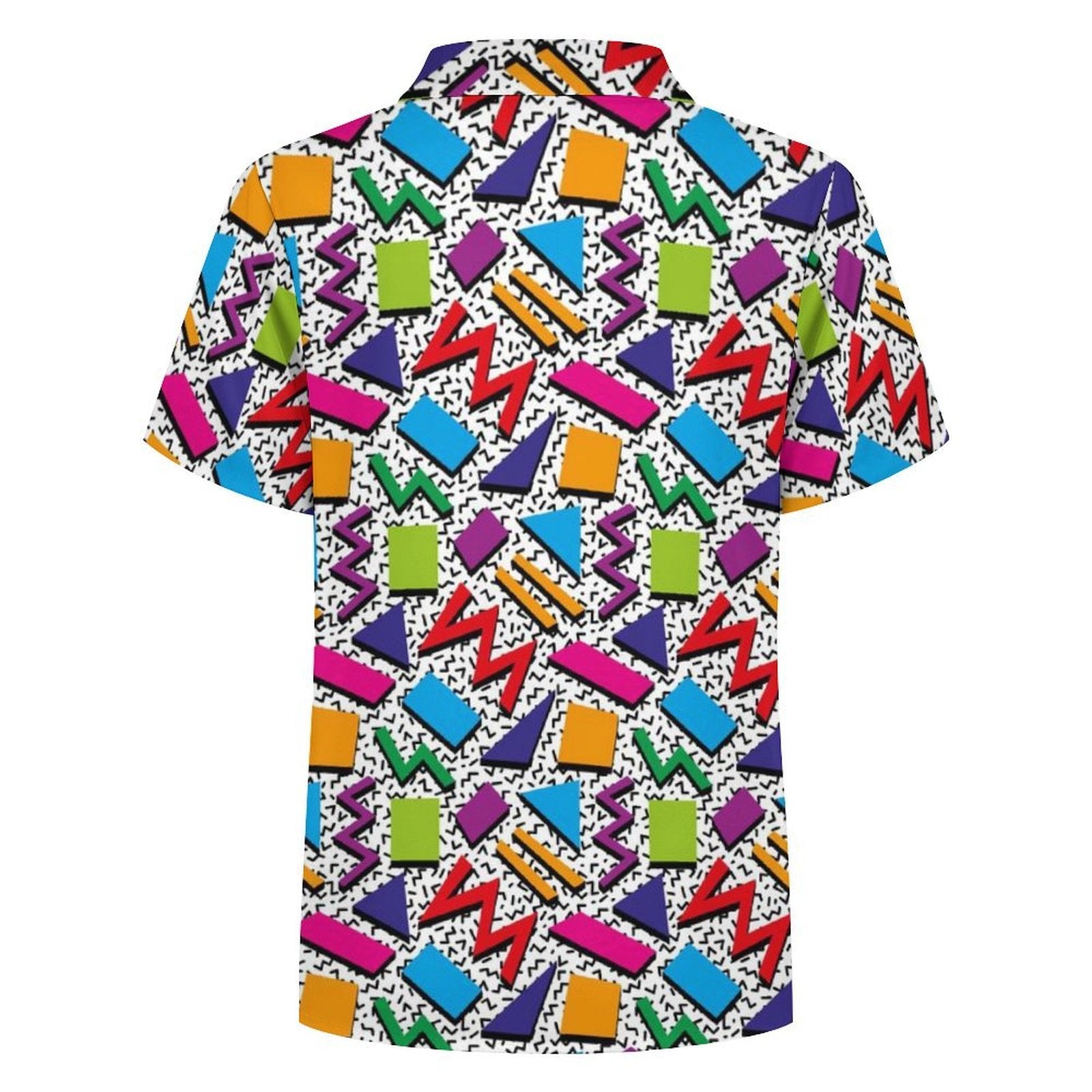 Graphic 80's Kids Youth Short Sleeve Button Up Shirt