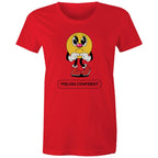 Feeling Confident - Womens T-shirt Red Womens T-shirt Printed In Australia
