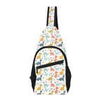 Cute Colourful Dinosaurs Chest Bag Cross Body Chest Bag animal Printed Offshore