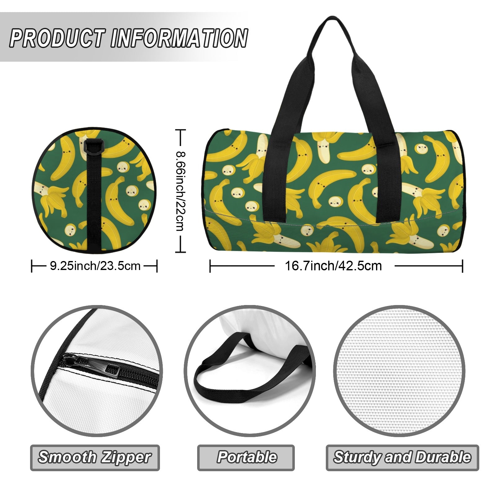 Happy Bananas Duffle Bag Duffle Bag Printed Offshore