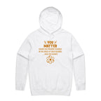 You Matter, Physics Pun - Mens Hoodie White Mens Hoodie Printed In Australia Science