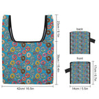 Doughnuts On Blue Foldable Shopping Bag
