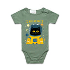 Cat Astronaut, I Need My Space - Baby Bodysuit Sage Baby Bodysuit animal Printed In Australia Space