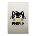 Ew People, Cat - AS Colour Tea Towel Cream One Size Tea Towel animal Printed In Australia