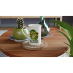 Personalised In A While, Crocodile White 10oz Porcelain Slim Mug Personalised Porcelain Mug animal Globally Fulfilled