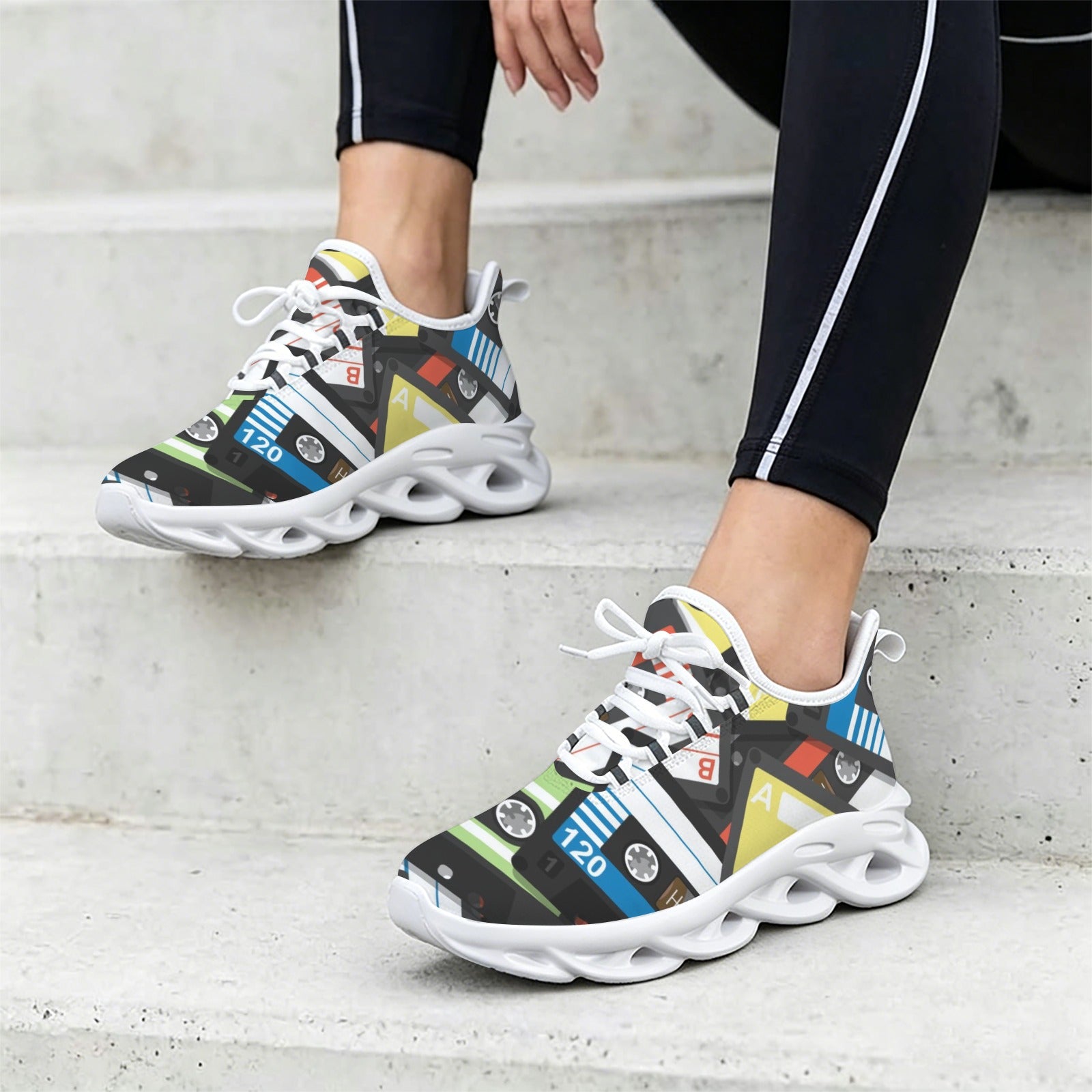 Cassette Tapes Women's Twisted Sole Sneakers