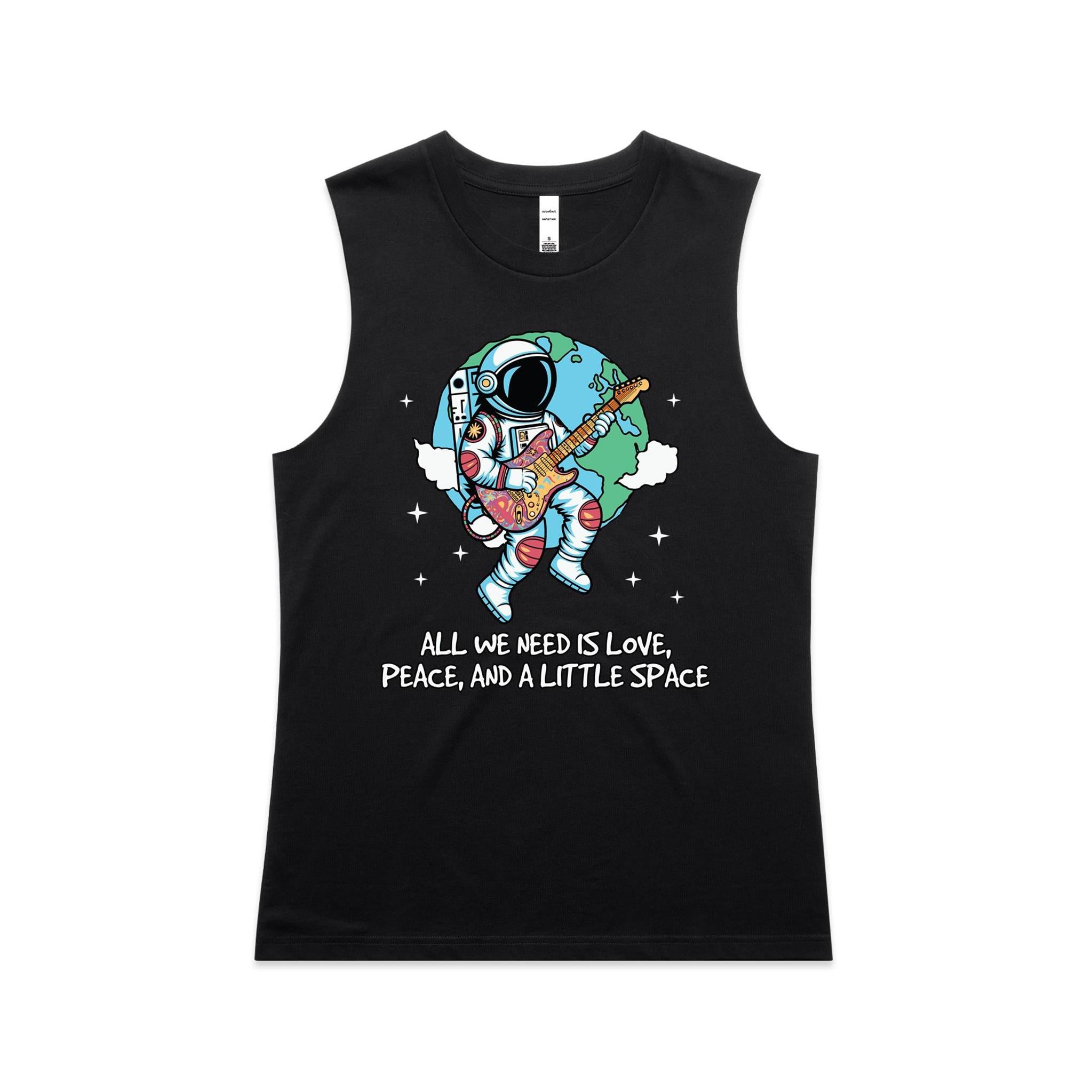 All We Need Is Love, Guitar Playing Astronaut - AS Colour Women's Maple Tank