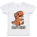 Baby Dino - Baby T-shirt White Baby T-shirt animal Printed In Australia