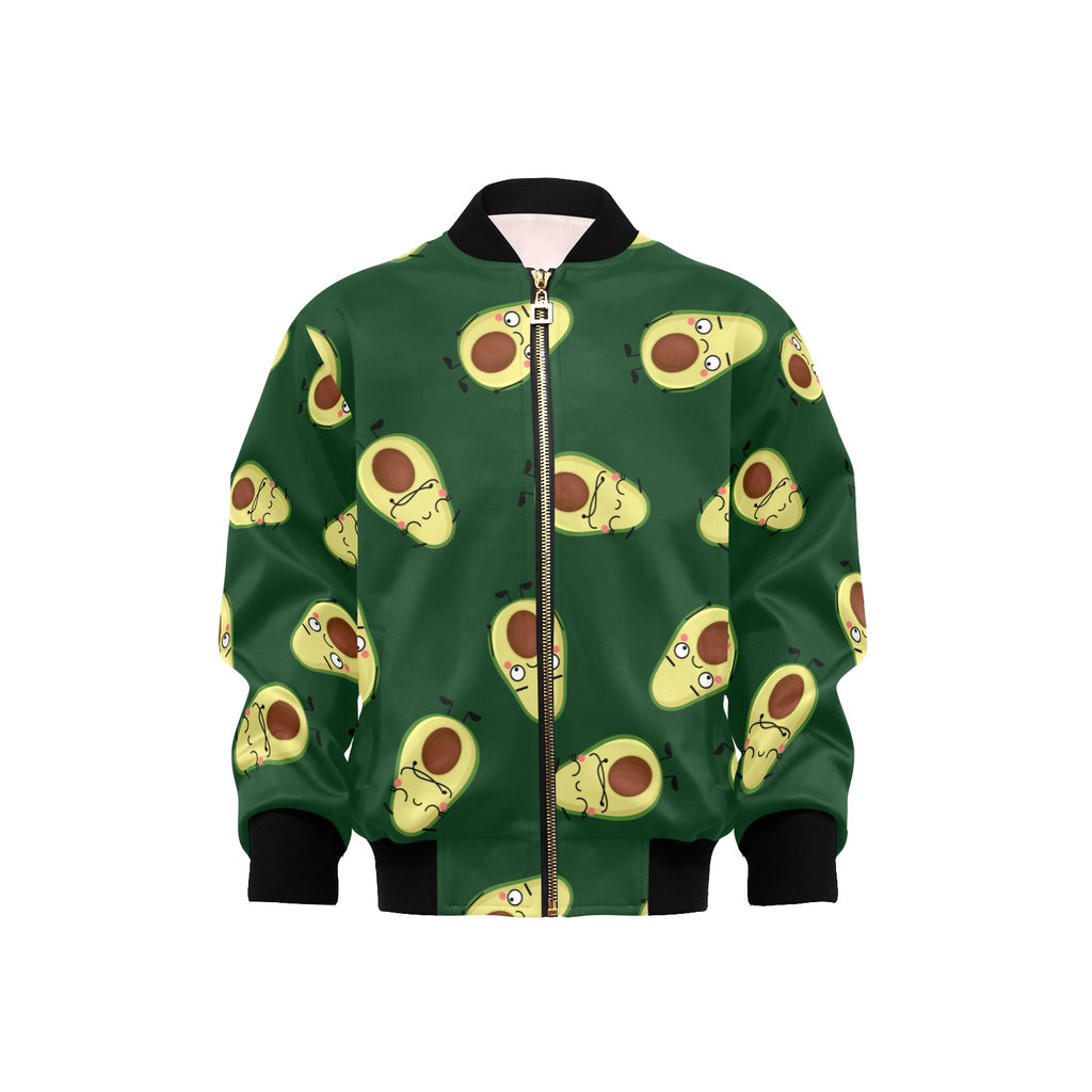 Avocado Characters Kids Bomber Jacket XL Kids Bomber Jacket Food Printed Offshore