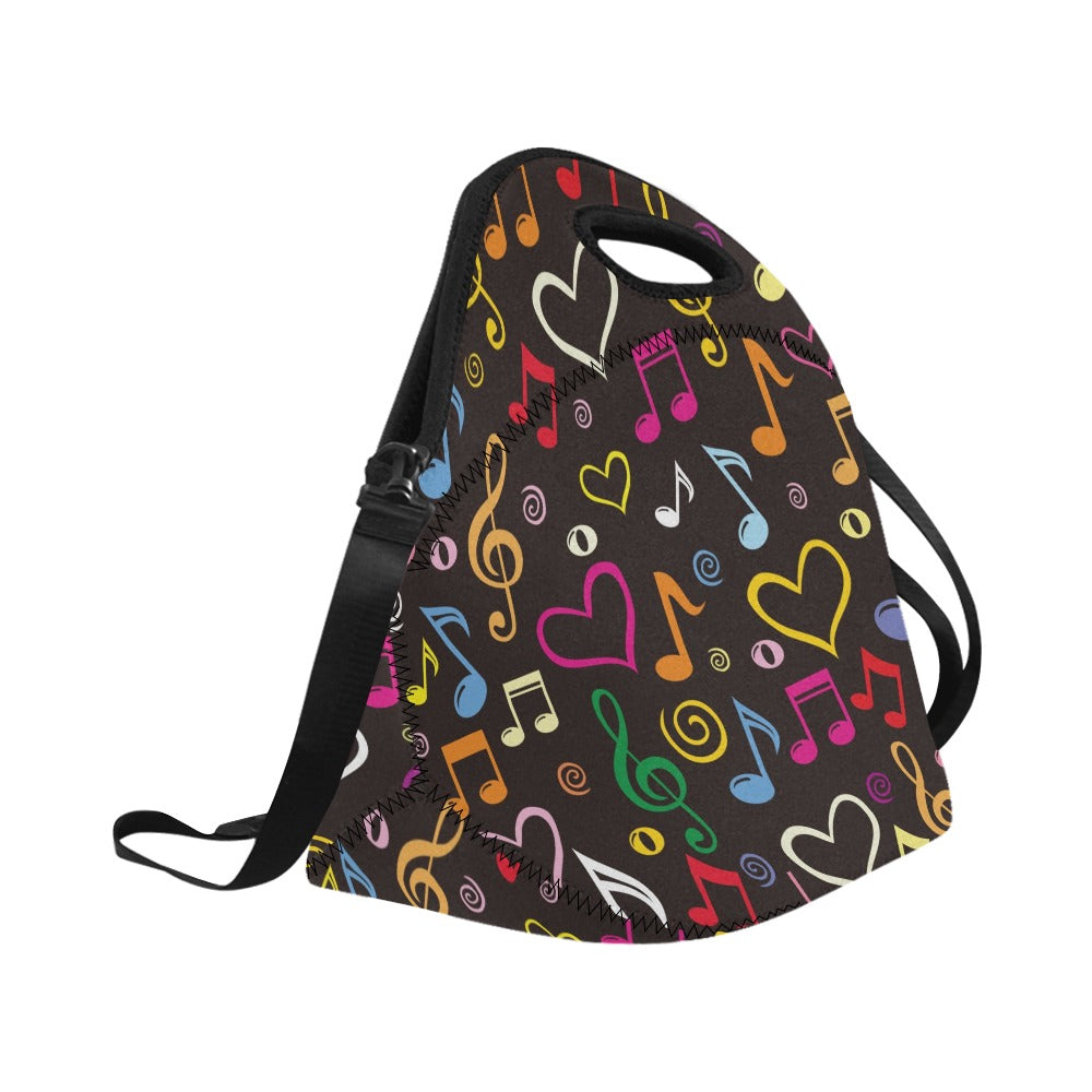 Music Notes - Neoprene Lunch Bag Neoprene Lunch Bag Printed Offshore