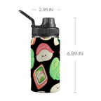 Happy Sushi - Kids Water Bottle with Chug Lid (12 oz) One Size Kids Water Bottle with Chug Lid Food Printed Offshore