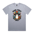 Good Vibes Only, Hippie Mushroom AS Colour Heavy Faded Tee Unisex Faded powder Heavy Faded T-shirt Positivity Printed In Australia