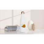 Alien Pizza - White 17oz Stainless Steel Water Bottle White Water Bottle Food Globally Fulfilled Sci Fi