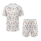 Birds Of A Feather Men's Hawaiian Shirt & Shorts Set Men's Hawaiian Shirt & Shorts Set animal Birds Printed Offshore