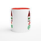 Christmas Gnome, Season's Greetings - White 11oz Ceramic Mug with Colour Inside Christmas Colour Mug Christmas Globally Fulfilled