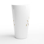 Coffee Fuel Gauge - White Latte 17oz Ceramic Mug Latte Mug Coffee Globally Fulfilled