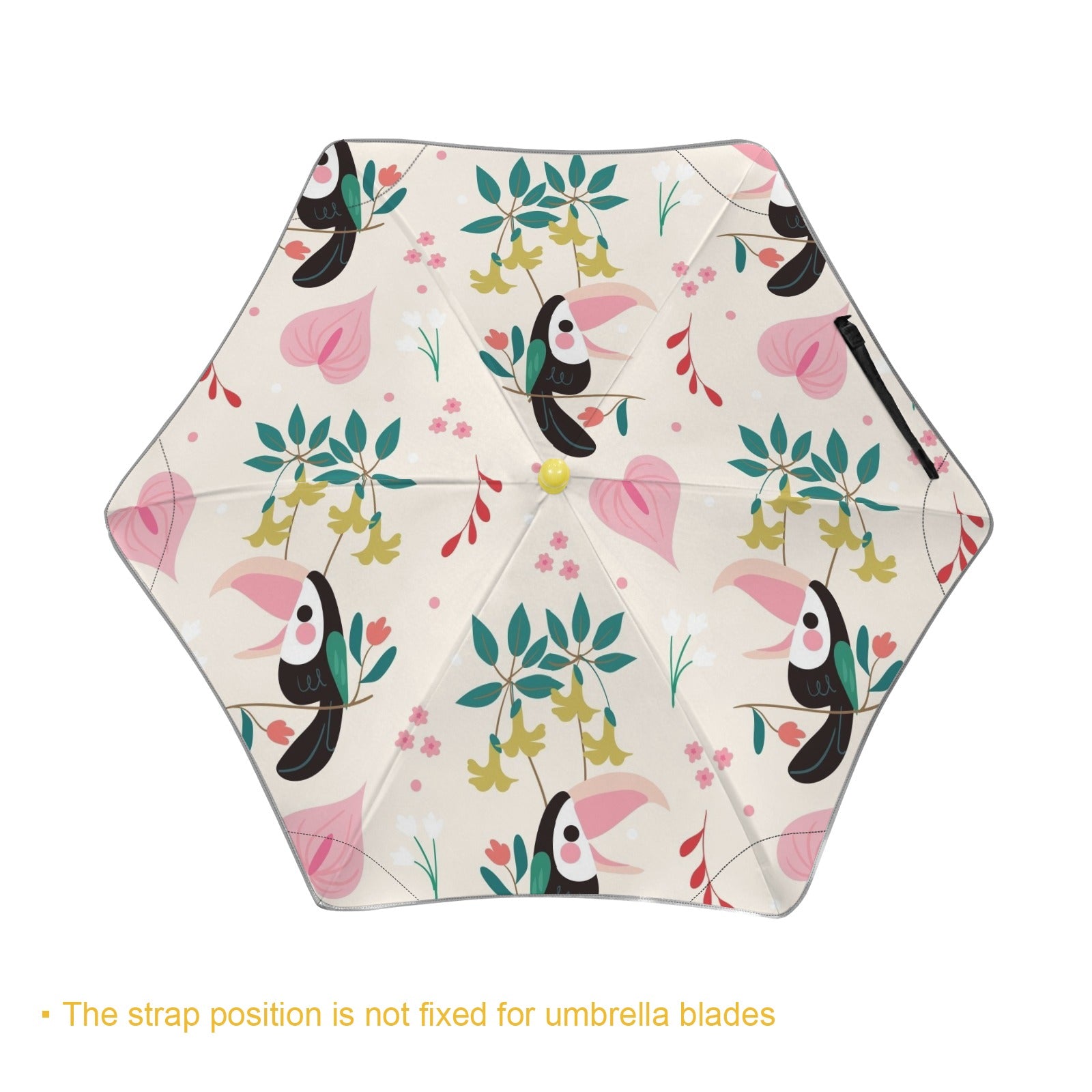 Toucans In Pink Kids Safe Round Corner Umbrella Kids Safe Round Corner Umbrella animal Printed Offshore