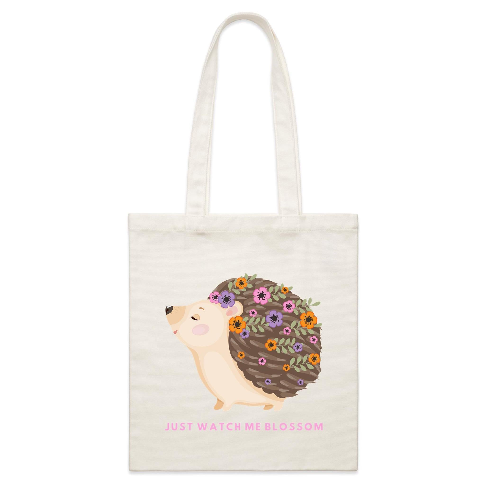 Just Watch Me Blossom - Parcel Canvas Tote Bag Default Title Small Tote Bag animal Printed In Australia