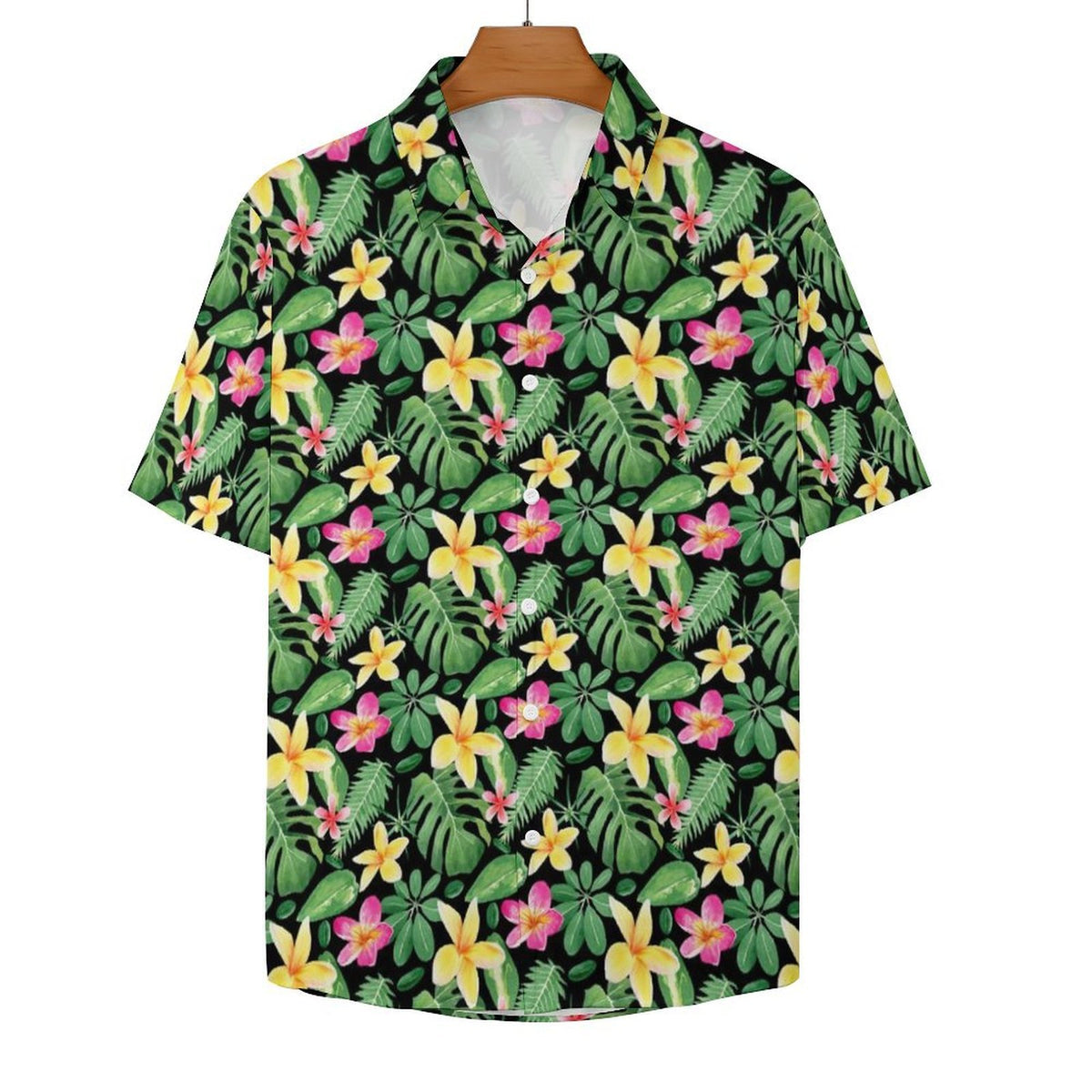 Frangipani Women's Collared Pocketless Short Sleeve Shirt