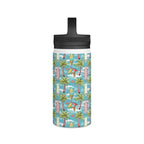 Summer Surf Stainless Steel Water Bottle, Handle Lid Stainless Steel Water Bottle With Handle Lid Globally Fulfilled Summer Surf