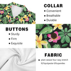Frangipani Men's Short Sleeve Hawaiian Shirt Men's Hawaiian Shirt (New) Plants Printed Offshore