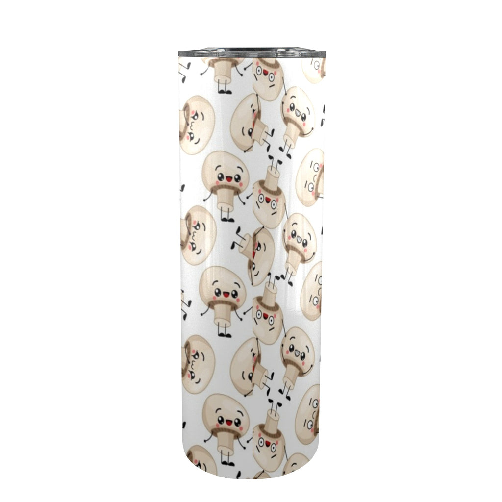 Cute Mushrooms 20oz Tall Skinny Tumbler with Lid and Straw