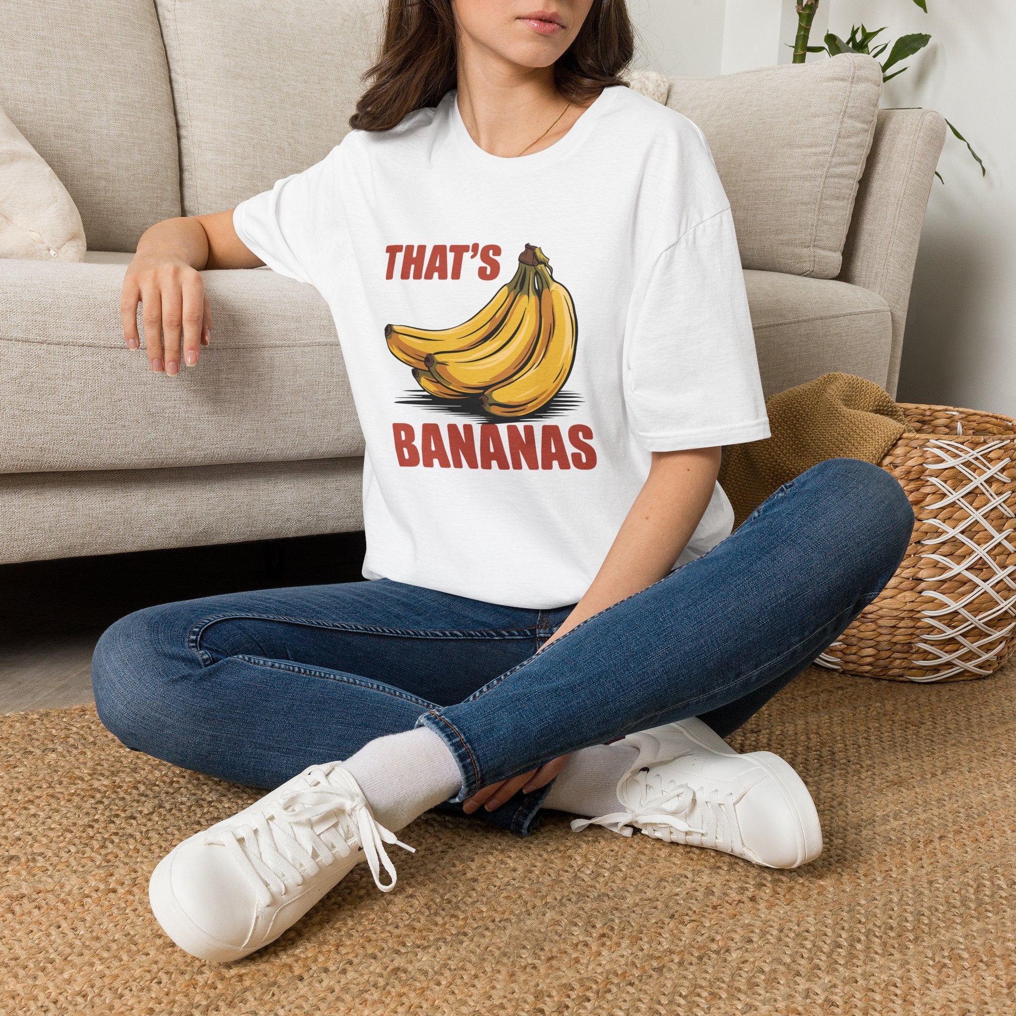 That's Bananas Unisex T-shirt White Unisex Adult T-shirt Food Globally Fulfilled