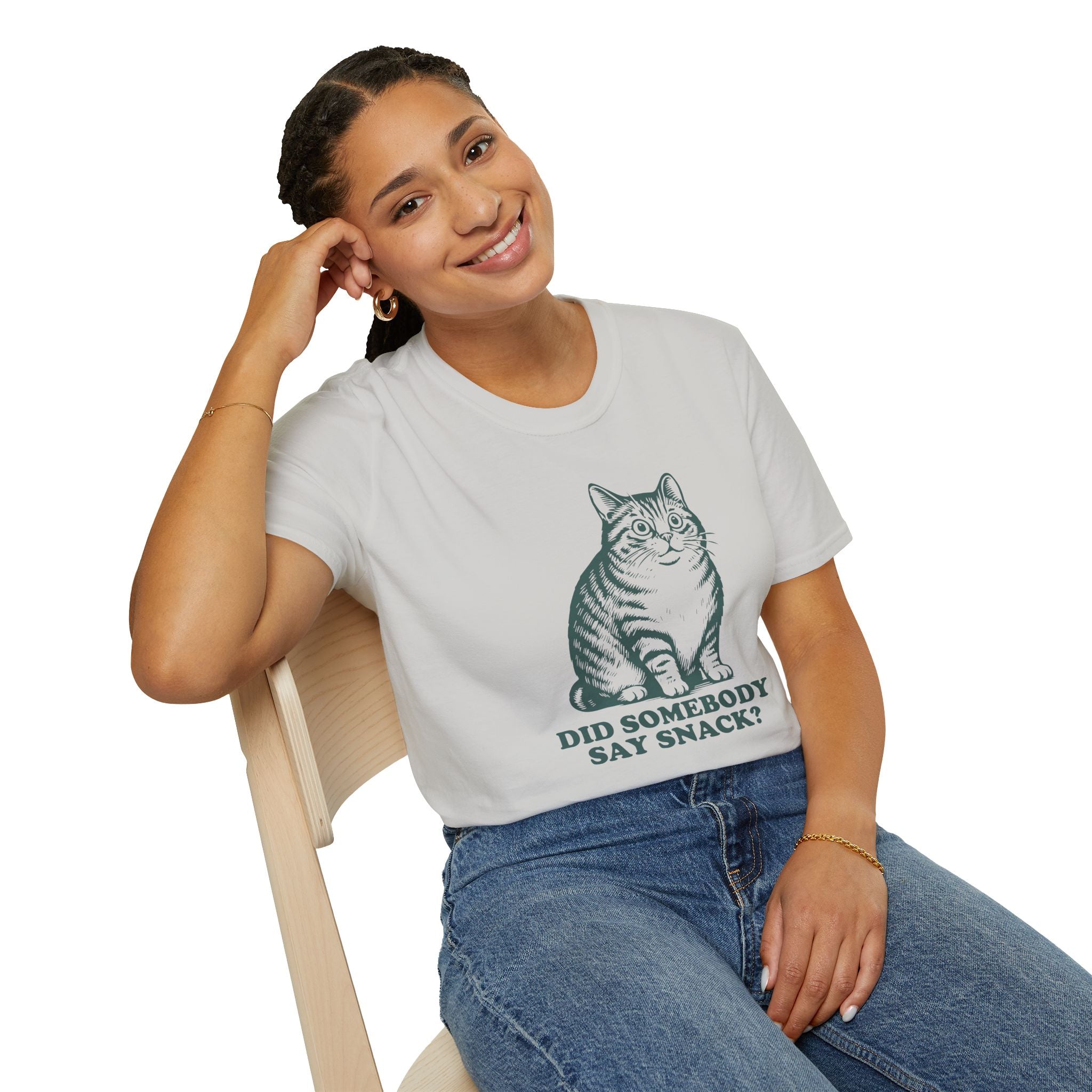 Cat, Did Somebody Say Snack - Unisex Softstyle T-Shirt