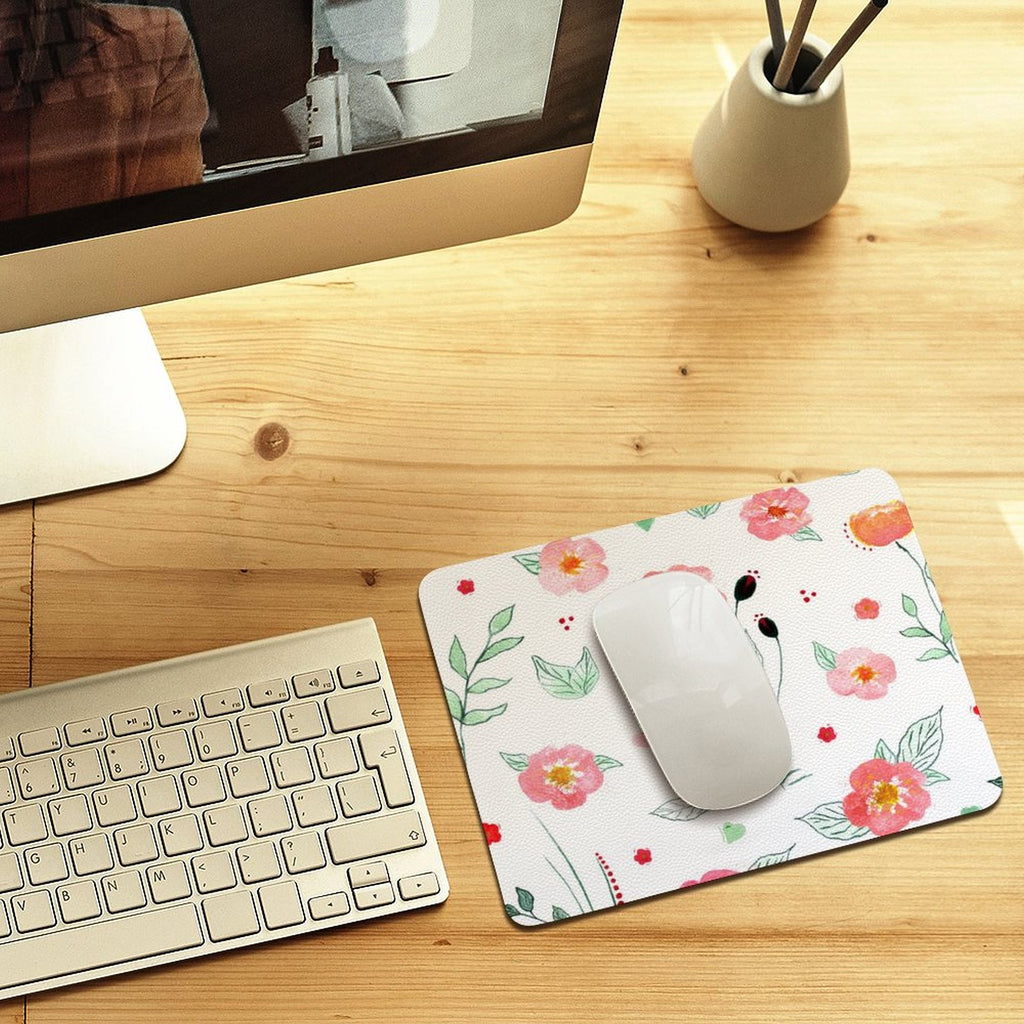 Blossoms Leather Mouse Pad Leather Mouse Pad Plants Printed Offshore