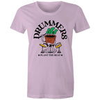 Drummers Plant The Beat - Womens T-shirt Lavender Womens T-shirt Music Printed In Australia