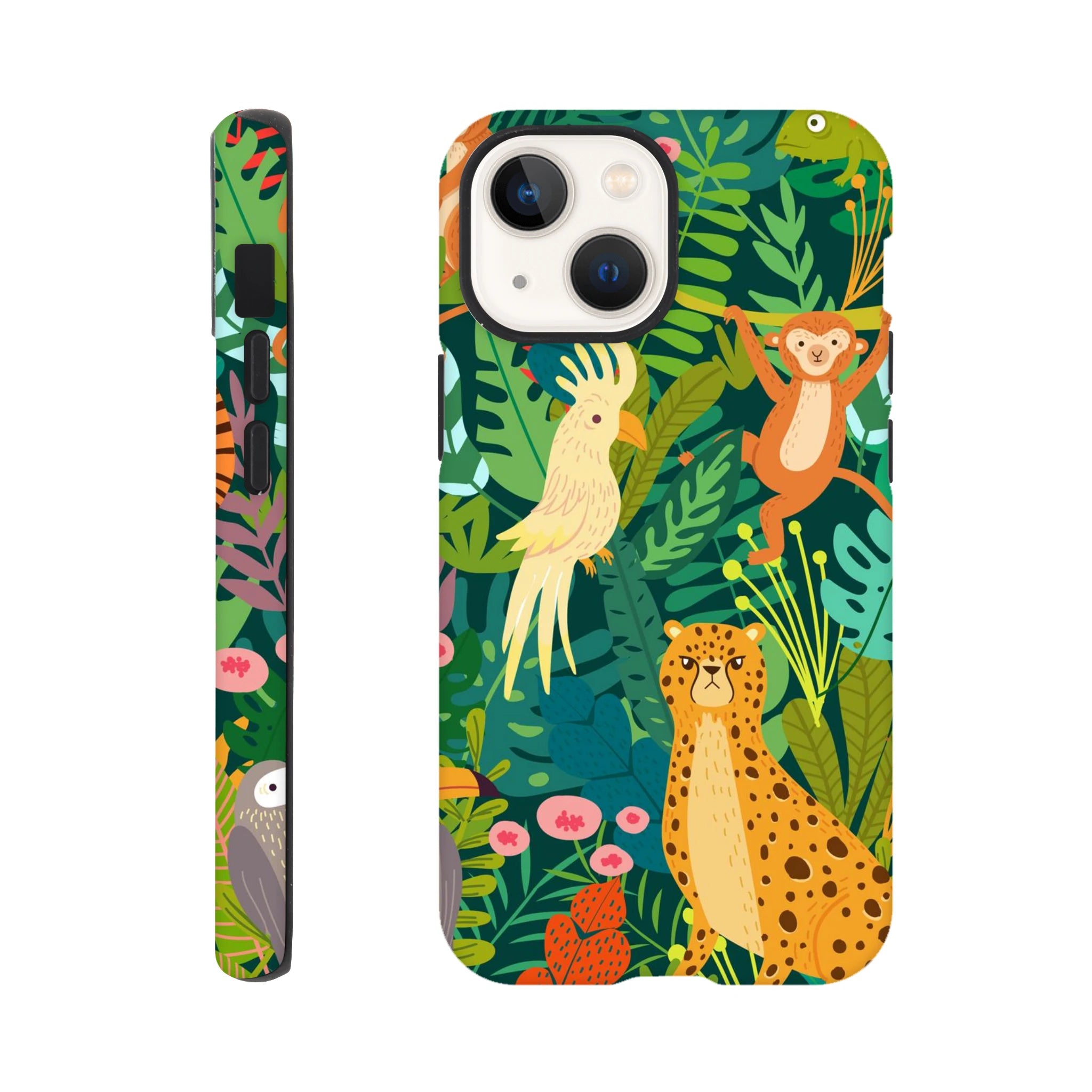 Tropical Jungle Animals - Apple iPhone Tough case iPhone 13 Mini iPhone Tough Case animal Globally Fulfilled