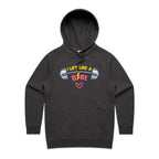 I Lift Like A Girl - Womens Hoodie Coal Womens Hoodie Fitness Printed In Australia