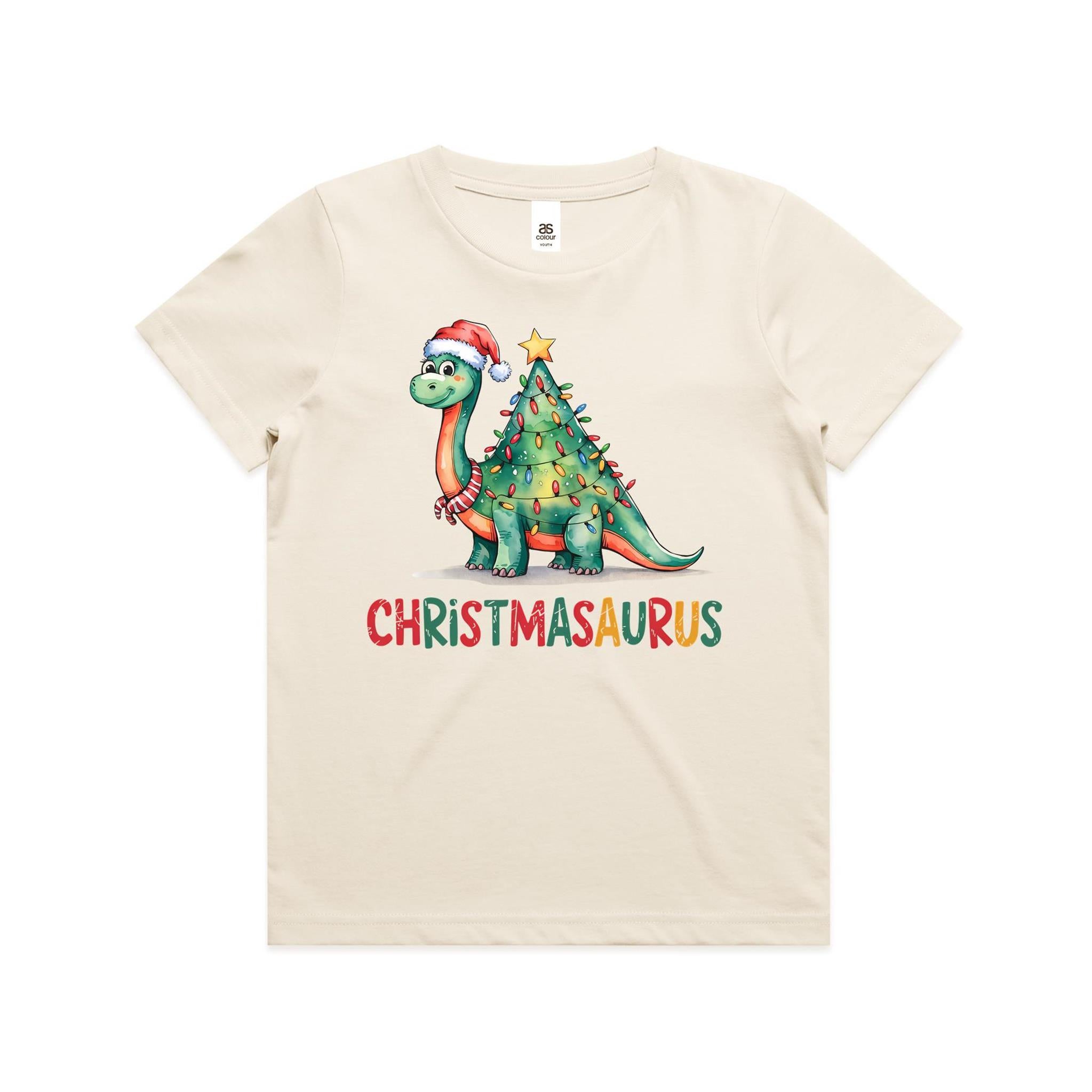 Christmasaurus, Christmas Dinosaur - Kids T-shirt