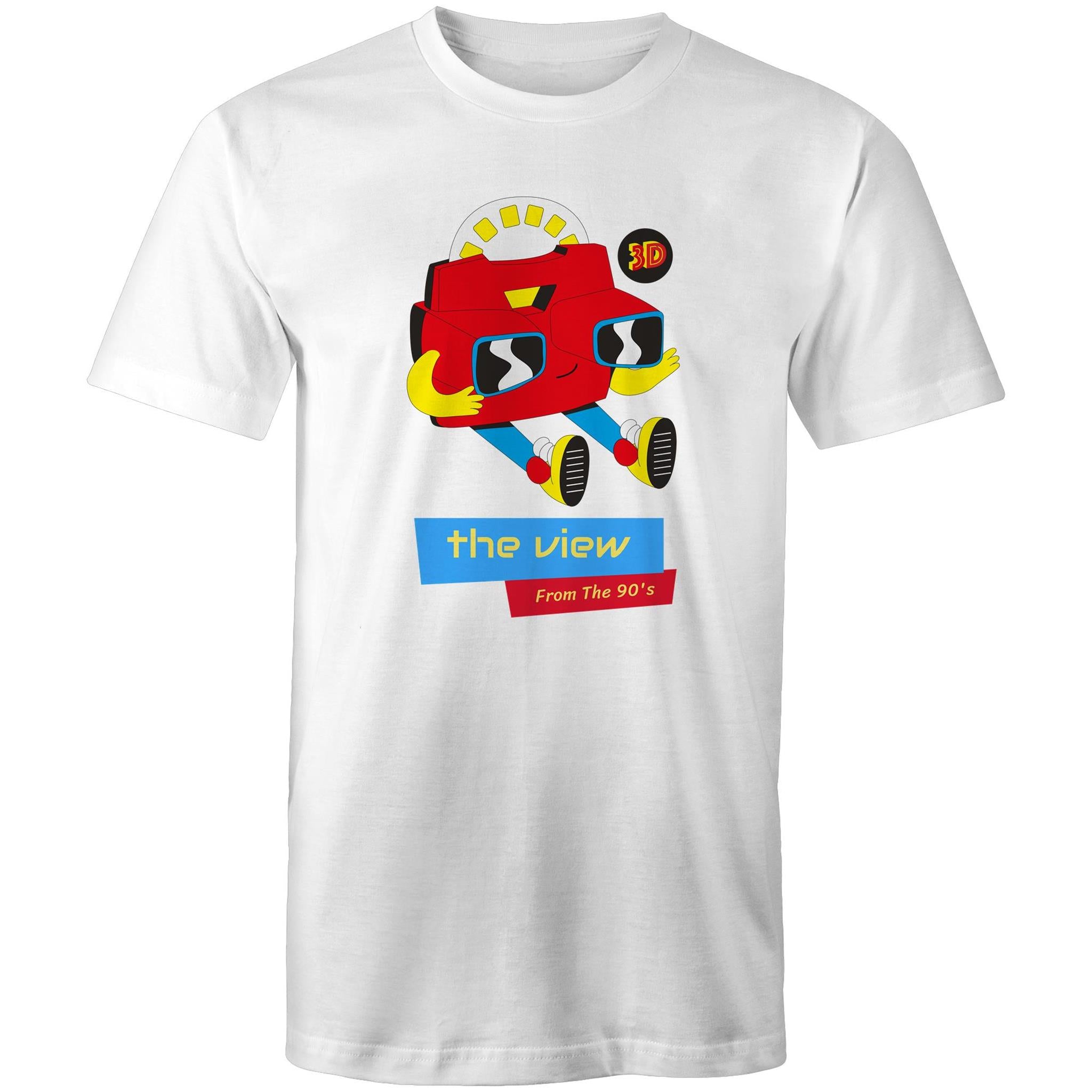 The View From The 90's - Mens T-Shirt White Mens T-shirt Games Printed In Australia Retro