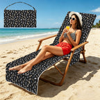Chess Pattern Beach Chair Towel Cover with Side Pockets