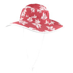 Red Retro Foliage Wide Brim Bucket Hat Wide Brim Bucket Hat Printed Offshore Retro