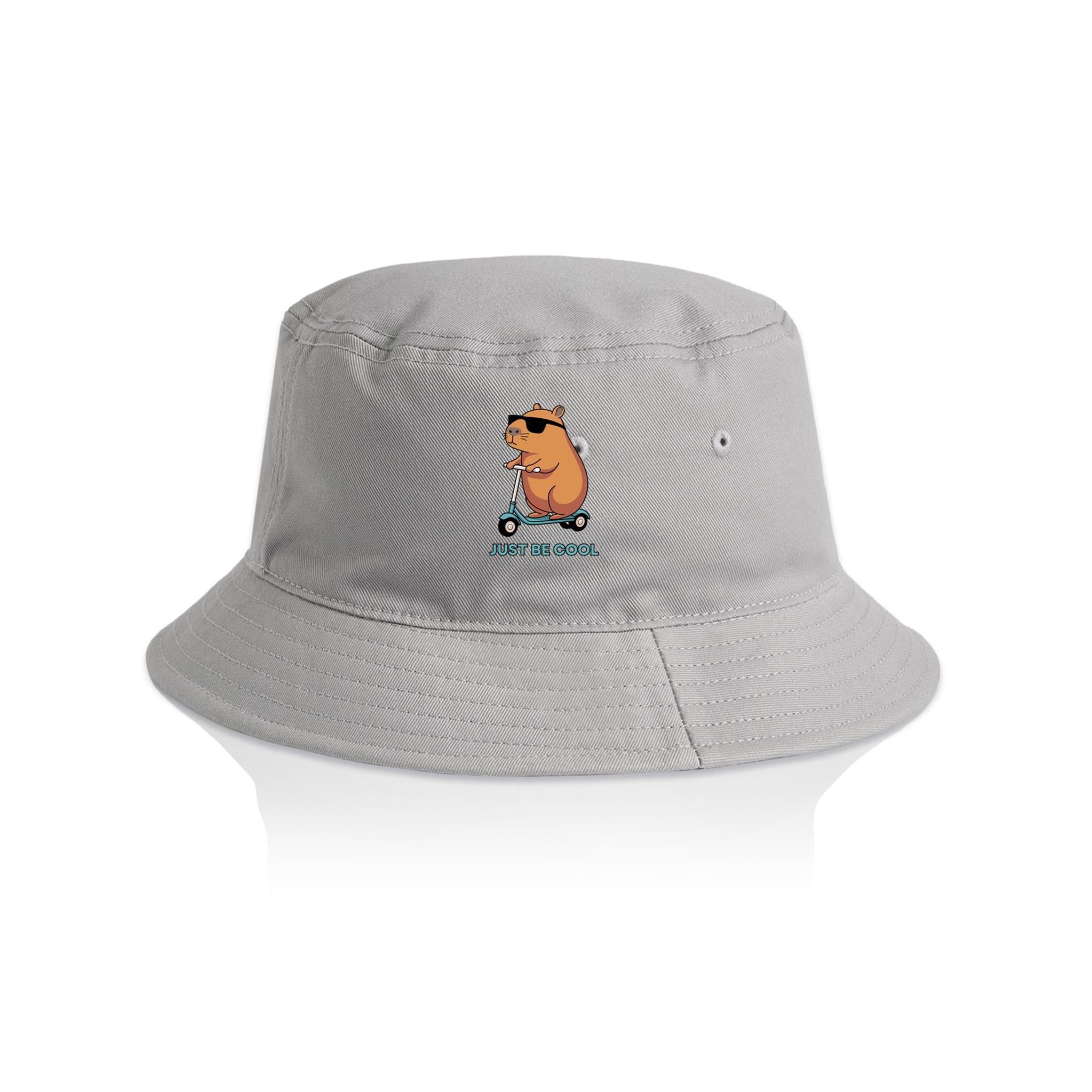 Just Be Cool, Capybara - AS Colour Bucket Hat Storm One Size As Colour Bucket Hat animal Printed In Australia