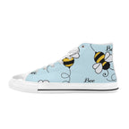 Bumble Bee - Kids High Top Canvas Shoes